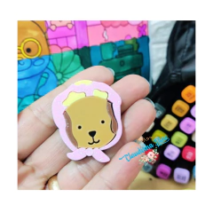 Aplique Bobbie Goods cabecinha de acrílico - 1 unidade