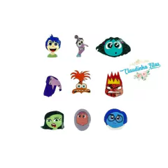 Aplique de acrilico duplo Divertida Mente rostinho -1 unidade