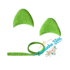 Aplique orelha de gato neon - kit com 2 orelhas neon e acabamento - loja online