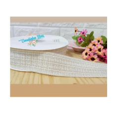 Fita importada tweed 40mm - ( 1 metro ) - Claudinha Fitas