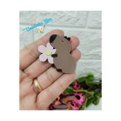 Aplique de acrilico Capivara - 4cm - 1 unidade - comprar online