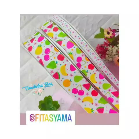 fita Yama estampada gorgurao frutinhas c/2metros