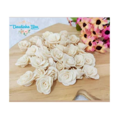 Imagem do flor de tecido 2,5cm com 5 unidades