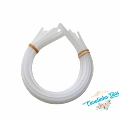 Tiara de silicone inquebravel com dentinho 10mm atacado 36 unidades