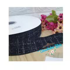 Fita luxo Sanding Twed D5 390 - 38mm - c/2 metros - Claudinha Fitas