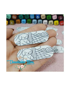 Aplique hair clips Bobbie Goods para pintar - 2 unidades - comprar online