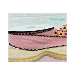 Fita cotelê c/borda trabalhada 38mm - ( 1metro ) na internet