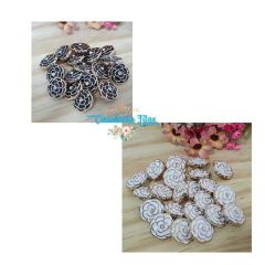 Aplique botão de plástico flor ( 2 unidade) mesma cor