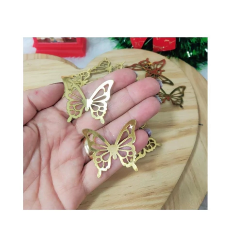 Aplique Borboleta de lonita 4,0 cm - c/4unids