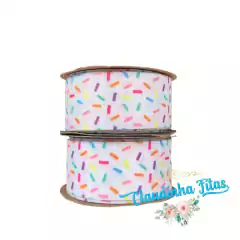 fita sinimbu jeans estampada coelhinho colorido 38mm c/ 10mts. na internet