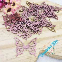 Aplique Borboleta de lonita 4,5cm - c/5unids - Claudinha Fitas