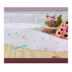 Fita de linho decorada floral pequeno - (1 metro) na internet