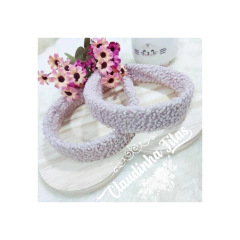 Tiara encapada lã ovelhinha / ted - unidade - Claudinha Fitas