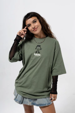 Remera oversized Locos Chimi - Verde