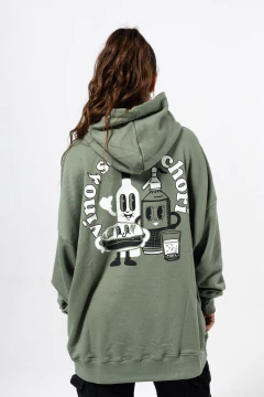 Buzo oversized Locos Vino Soda Chori - Verde - tienda online