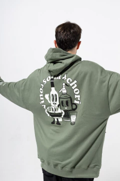 Buzo oversized Locos Vino Soda Chori - Verde - comprar online