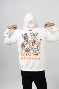 Buzo semi-oversized Locos Tribuna - Crudo en internet