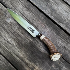 CUCHILLO LXA CON CABO DE ROESTA DE CIERVO | 20cm - comprar online