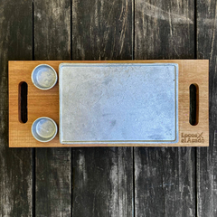 TABLA + CUENCOS + PLANCHA DE FUNDICIÓN