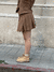 FALDA MINI "BRUSELAS" MARRÓN - tienda online