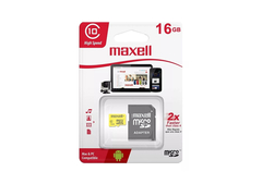 MEMORIA MICROSD MAXELL 16GB CON ADAPTADOR CLASE 10