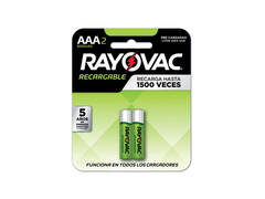 PILA RAYOVAC RECARGABLE AAA 600MAH X 2