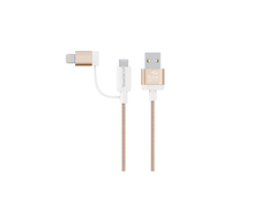 CABLE TEAM GROUP WC06 LIGHTNING + MICROUSB 2 EN 1 DORADO