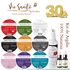 Kit de argilas + Blend Ozonizado de Ervas + Óleo vegetal de Maracujá + Óleo Vegetal de laranja