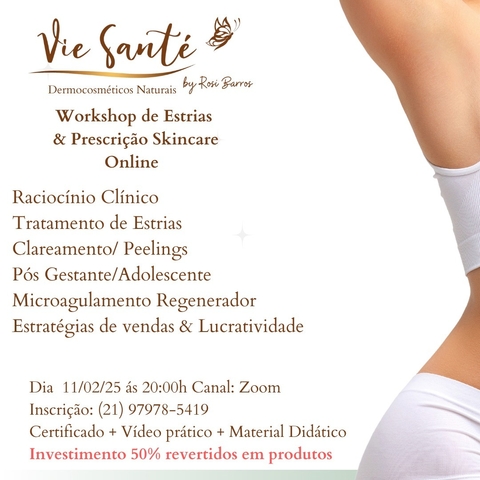 Workshop de Estrias & Prescrição Skincare - Online