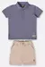 CONJUNTO CAMISA POLO PIQUET E BERMUDA UP BABY - comprar online