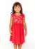 Vestido Infantil Estampa Coração Bate Bate– Tam. 2 a 12 anos – Vermelho - comprar online