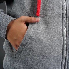 CANGURO CAPUCHA NORRIS GRIS MELANGE CLARO - tienda online