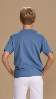 REMERA COLIN AZUL MELANGE en internet