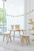 Mesa niños Kids Melamina Blanca 70cm + 2 Banquitos Kids SM