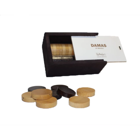 Juego de Damas en madera - sin tablero