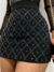 Saia de strass xadrez