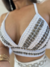 Cropped costumisado branco e prata - comprar online