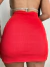 Short saia vermelho canelado - Loja Espaço Fashionn