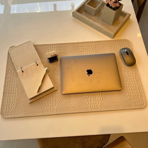 Desk Pad em couro