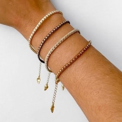 Pulseira com Tachinhas fecho folheado a ouro Amaea semijoias