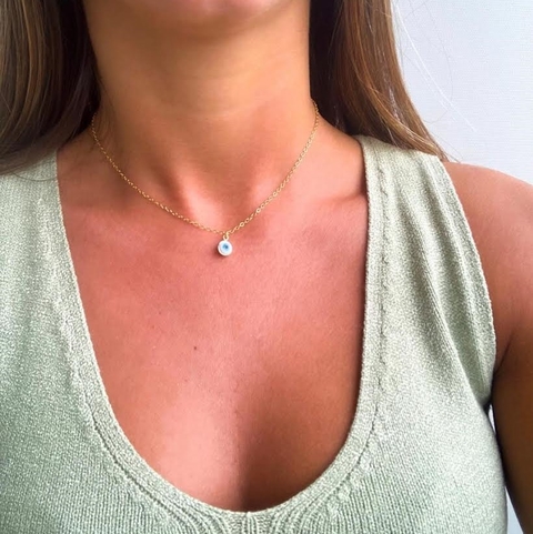 Choker com Pingente Olho Grego Folheado a Ouro Amaea Semijoias