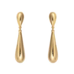 Brinco Amaea Gota Dupla Folheado a Ouro 18k