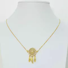 Colar Amaea Filtro dos Sonhos em Zircônias Folheado a Ouro 18k