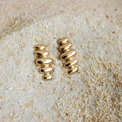 Brinco Amaea 5 Gomos Folheado a Ouro 18k
