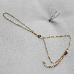 Pulseira Anel de Mão Amaea em Zircônias Folheada a Ouro 18k