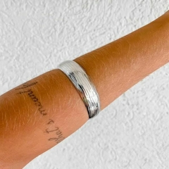 Bracelete Amaea Regulável Folheado a Ródio Branco - 1 Ano de Garantia no Banho