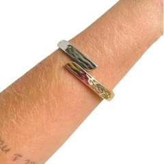 Bracelete Amaea Pingente Redondo Folheado a Ouro e Ródio