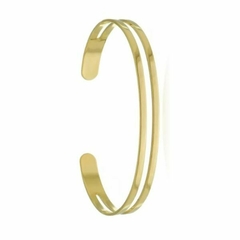 Bracelete Amaea Aro 2 Fios Folheada a Ouro 18k