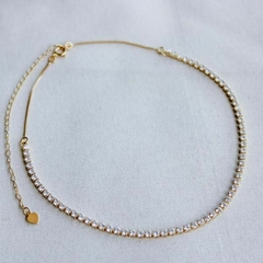 Choker Amaea de Zircônia Folheada a Ouro