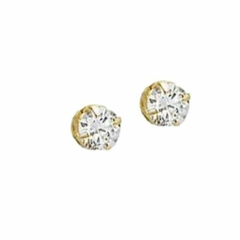 Brinco Amaea Ponto de Luz Folheado a Ouro 18k - 1 Ano de Garantia no Banho